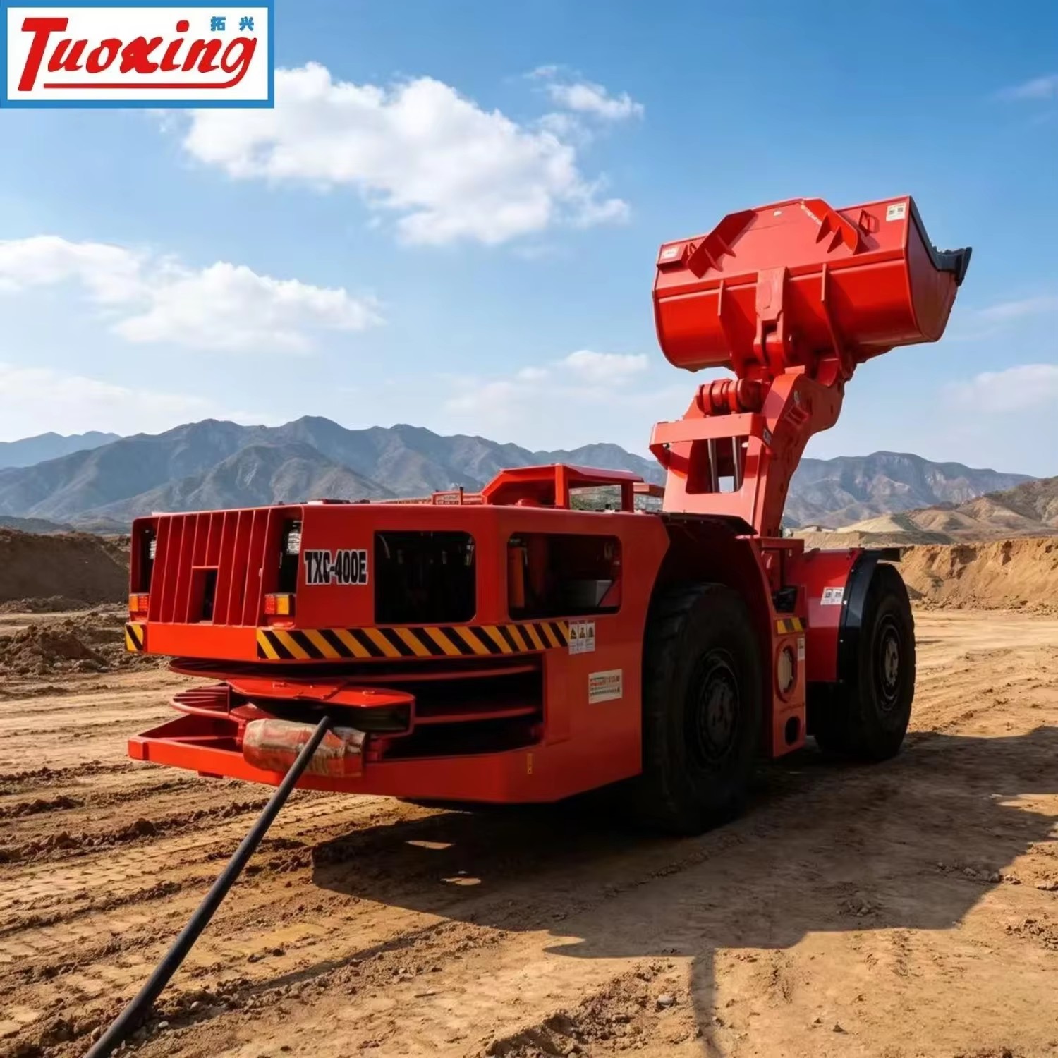 Energy Saving Electric Scooptram Tin Mining Equipment Mechanical Drive 0-15 Kmh Speed 23.5t Capacity Underground Tuoxing TC-410E