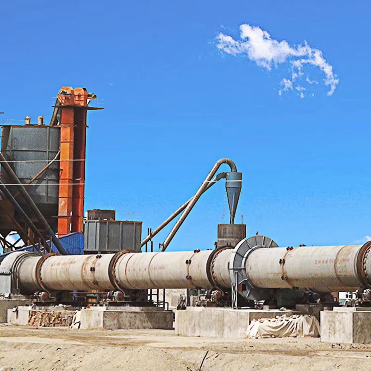 200TPD Horizontal Rotary Kiln Lime Calcination Equipment Used in Cement Production Plant