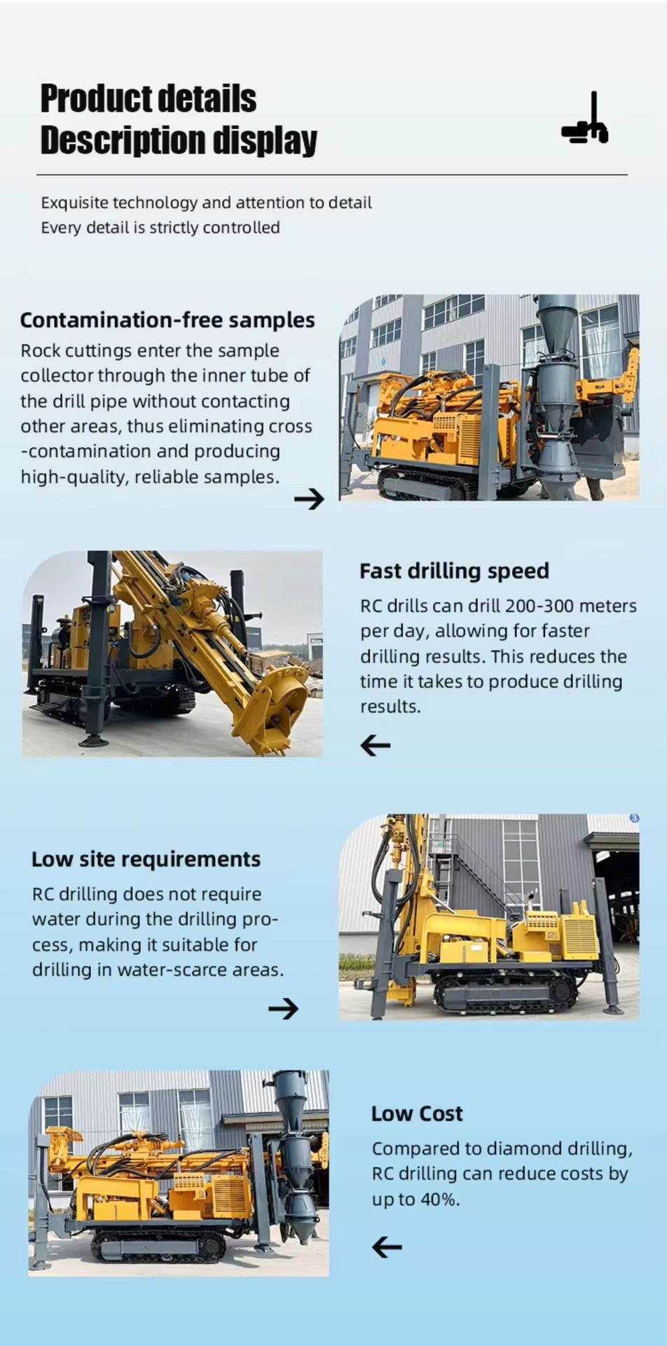 Factory Hydraulic RC Drill Rig for Gold Reverse Circulation Drilling Equipment for Mineral Exploration and Mining