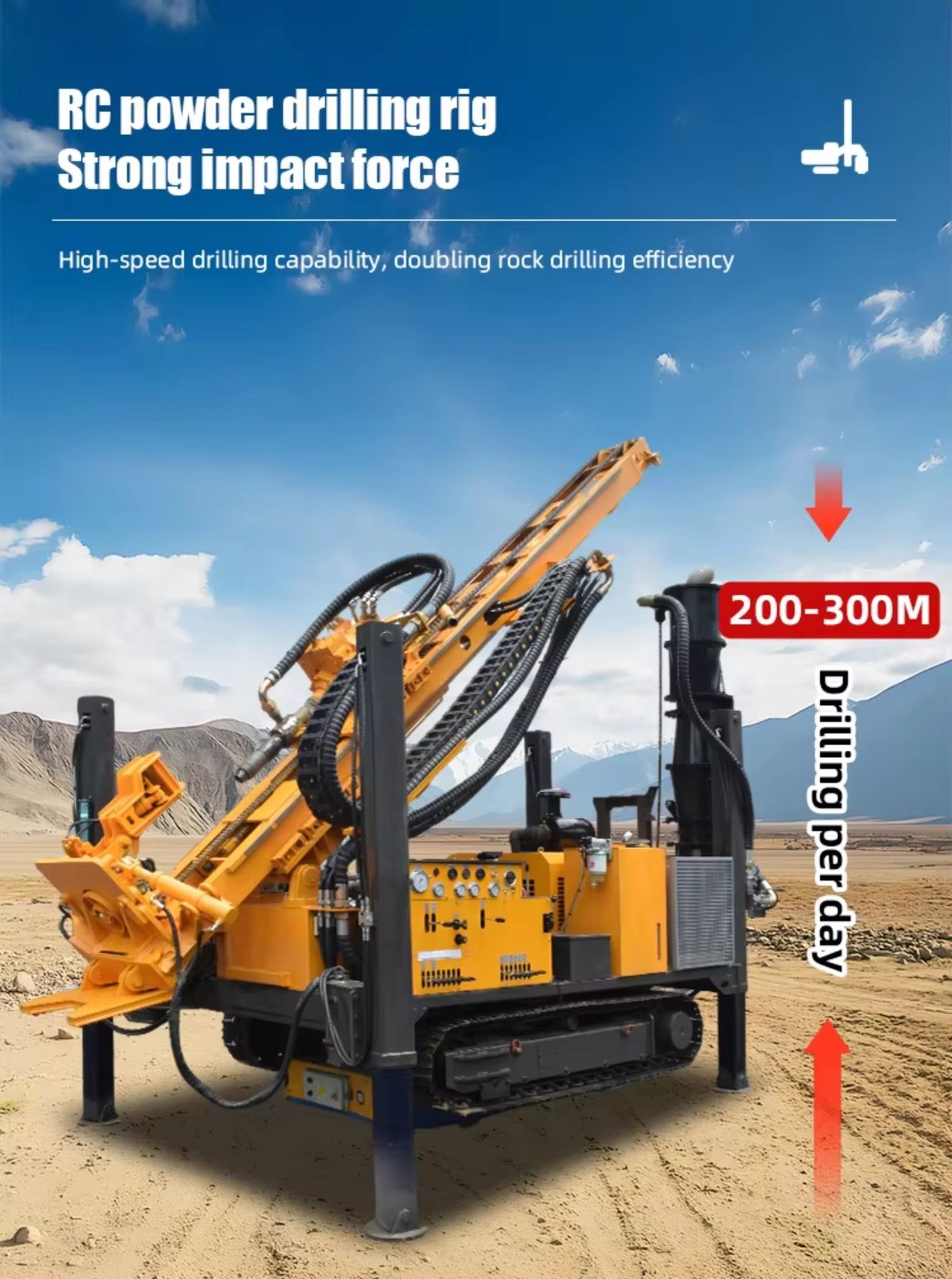 Factory Hydraulic RC Drill Rig for Gold Reverse Circulation Drilling Equipment for Mineral Exploration and Mining
