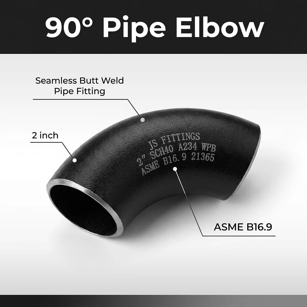 Carbon Steel Welded Pipe Elbow Seamless Butt Weld 45 Degree Short Radius Pipe Fitting for Pipeline Turning