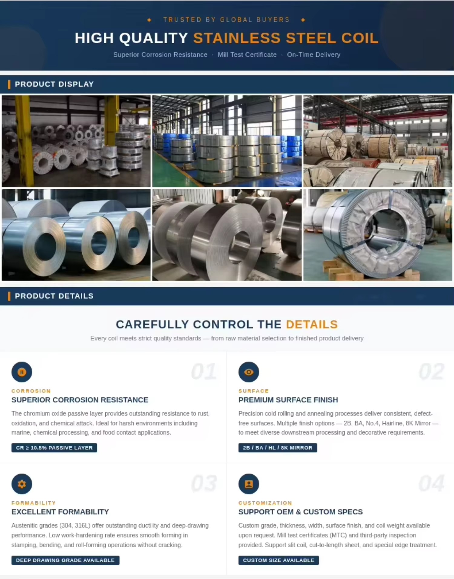 Best Discount Price Stainless Steel 201 304 316 316l 430 Coil Ss 304 Stainless Steel Coil Cold Roll