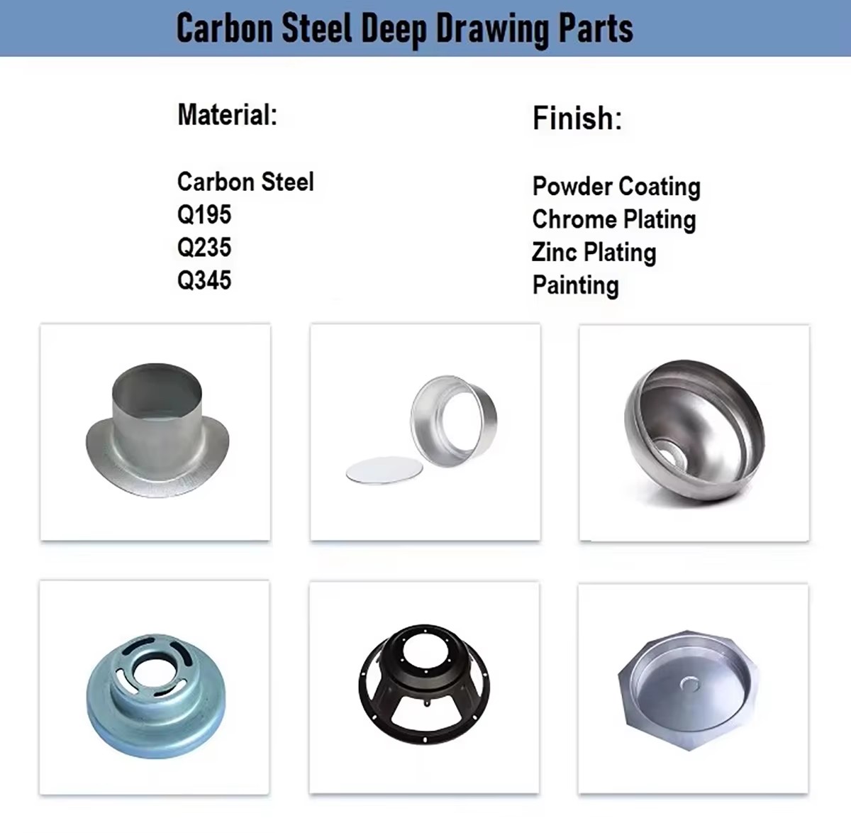 YW Hardware Custom Sheet Metal Deep Drawing Stainless Steel Aluminum Pan Sleeve Shell Cup Metal Stamping Parts Tray Box