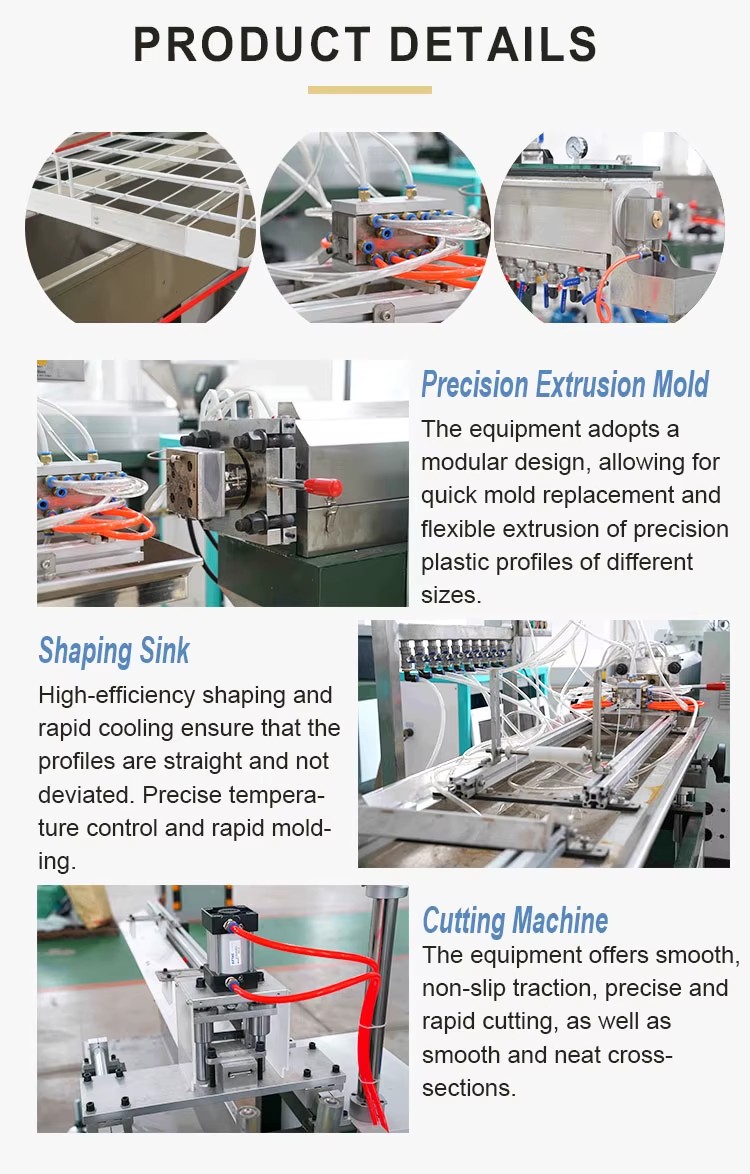 Square Pipe Extrusion Line-Automated Single Screw PP/PE/PET Profile Manufacturing System for High Productivity Pipe Production