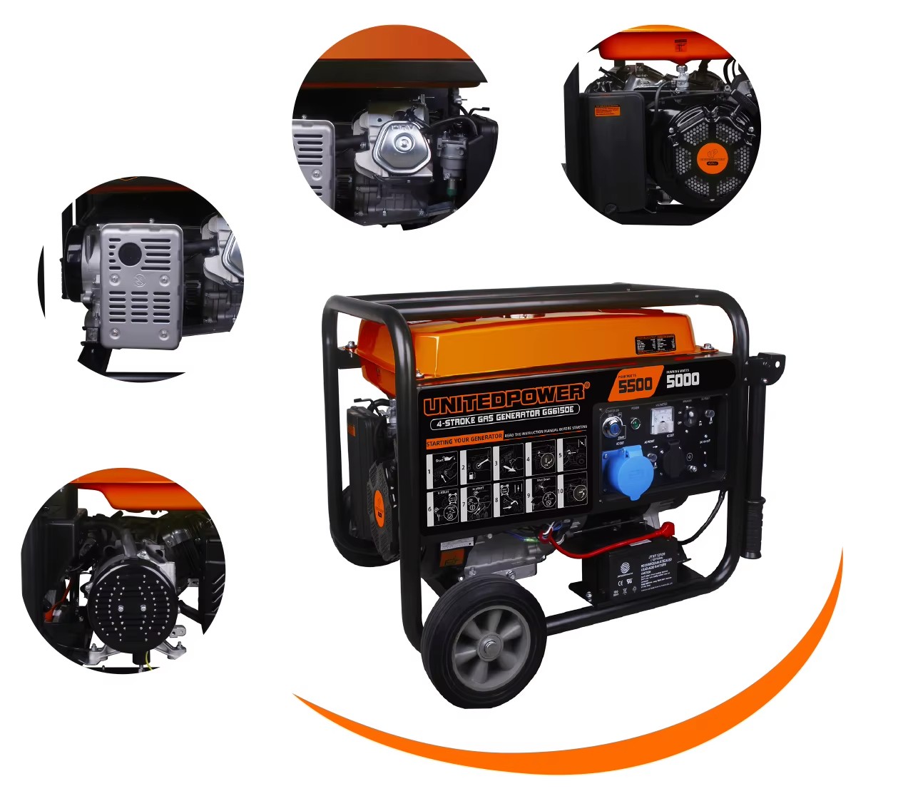 Generator Manufacturer 5kw 8kw 10kw 12kw Petrol Honda Engine Portable Electricity Welding Generator for House