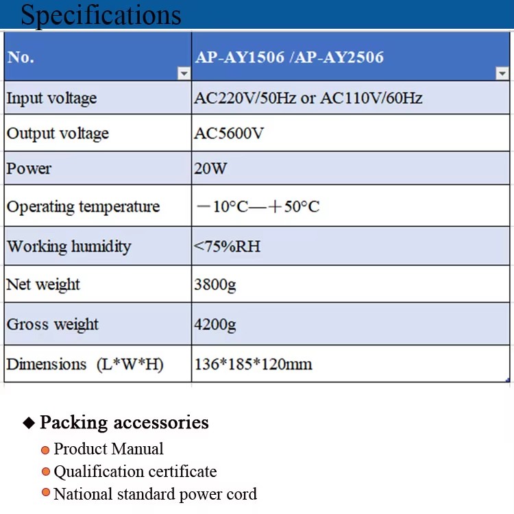 AP-AY1506/2506-1 Static Reactive Electricity Charge Power Generator