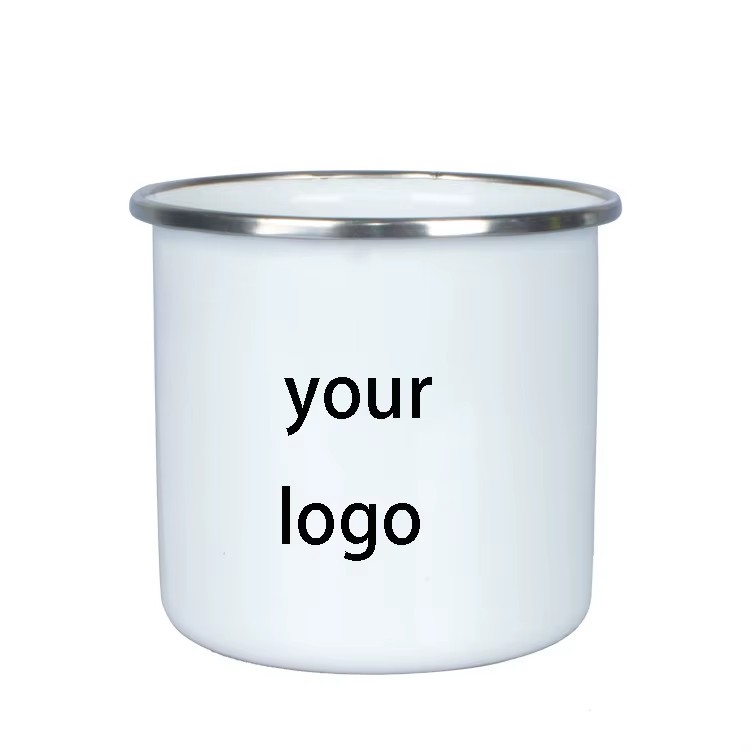 2021 Christmas Cups Stainless Steel Cup Enamel Mug Custom Design Small Moq Iron Vintage Camp Printed 500ml 750ml 16oz 360ml 1000