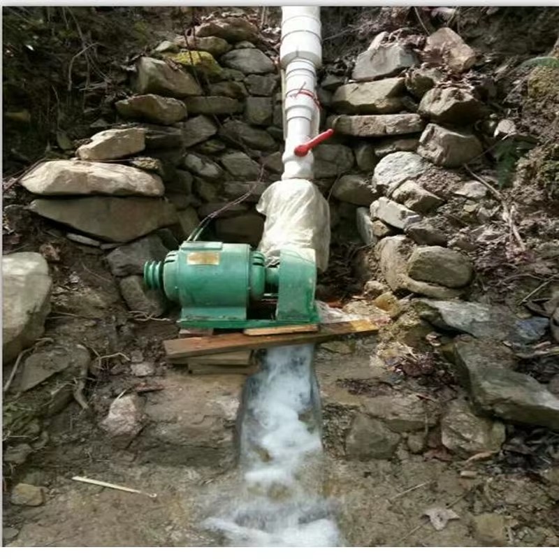 2KW Mini Hydro Pelton Turbine Generator 2000W with 220V Rated Voltage 15-30m Water Head 0.01-0.02m/s Flow Rate Steel Auto Start