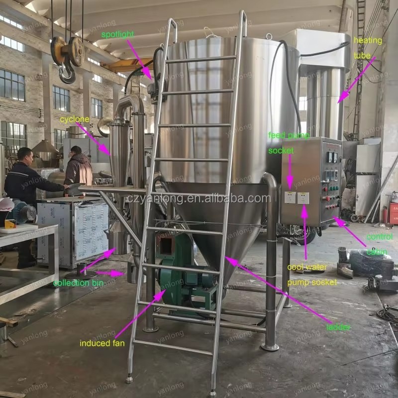 Nutrition LPG-5 Spray Dryer Machine for Blood Milk Coffee Seaweed Drying Food Processing Equipment with Gear PLC Core Components