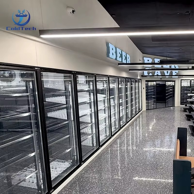 Walk in Cooler Advanced Insulation Glass Door Cold Room for Energy Saving Commercial Walk in Freezer