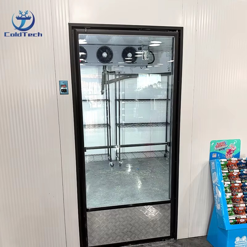 Walk in Cooler Advanced Insulation Glass Door Cold Room for Energy Saving Commercial Walk in Freezer