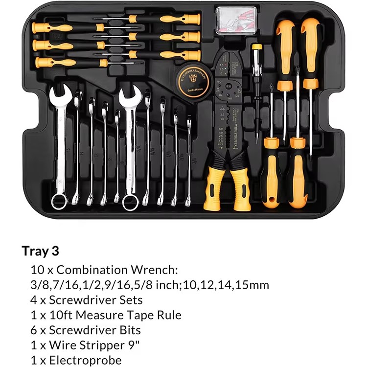 Hand Tool Sets Household Diy Hand Tools Box Set Most Popular Household Tool Box Set Mixed 258pcs Combination Carbon Steel