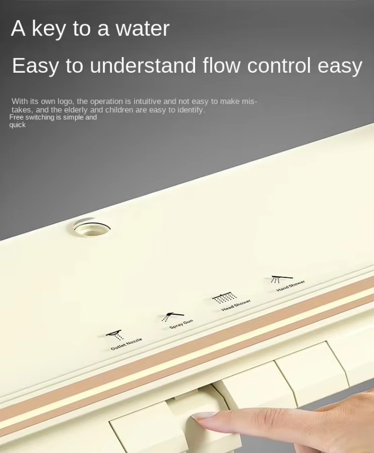 Rain Shower System Overhead Handheld Heads Slide Bar Dual Handle 3-Function Brass Finish Ceramic Cartridge Wall Mount Full Set
