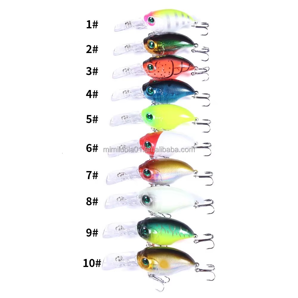 Wholesale CB057 7.5cm 11g Artificial ABS Hard Plastic Crankbaits Fishing Lures