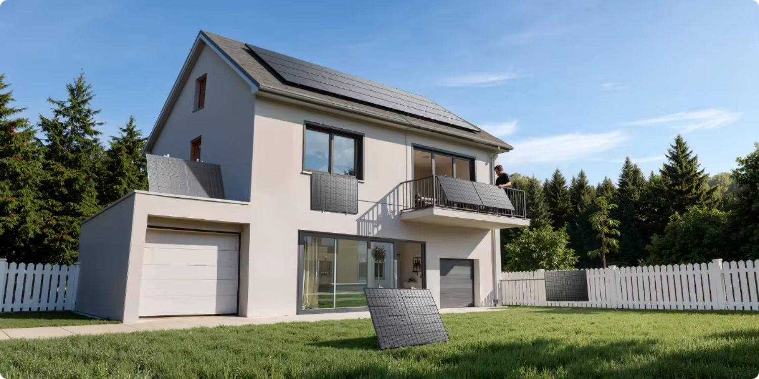 1200W Apartment Solar Storage System All-In-One Smart AI Battery with Smartphone App Control for EU Residents