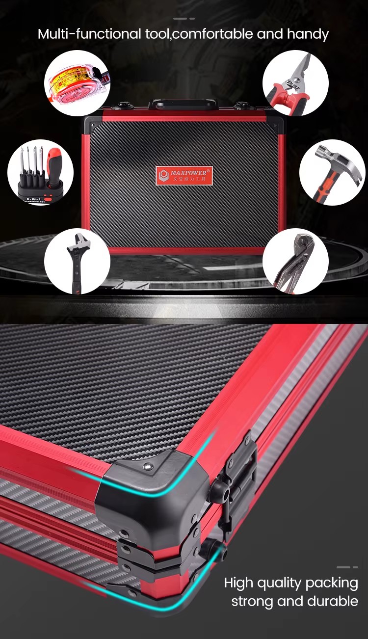 77 Pcs Household Manual Wrench Sets Combination Tools Set Bicycle Repair and Auto Maintenance Set Hardware Tool Box