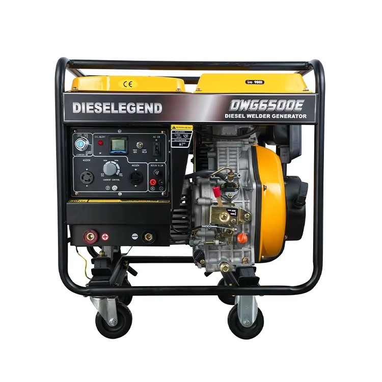 DWG6500E 5kW Diesel Welding Generator Set Dual Purpose 2kW AC Output Portable Air-cooled DC Arc Welder for Site Work