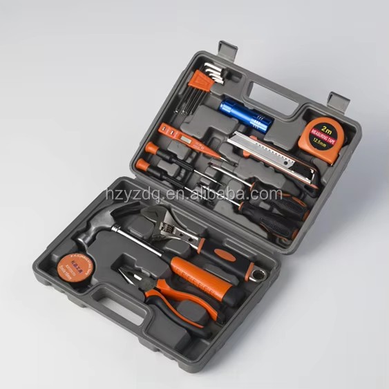 Portable Carbon Steel Hardware Tools Kit Customizable OEM Packaged in Hard Case for Home Repair with 1 Year Warranty