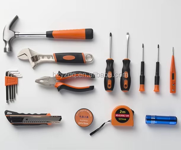 Portable Carbon Steel Hardware Tools Kit Customizable OEM Packaged in Hard Case for Home Repair with 1 Year Warranty