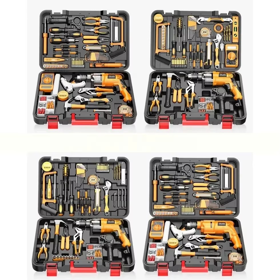 Electrical 174pcs Hardware Power Combo Kit Cordless Drill Machine Set with Other Hand Wrench Pruning Tool Box Set Tools Kit