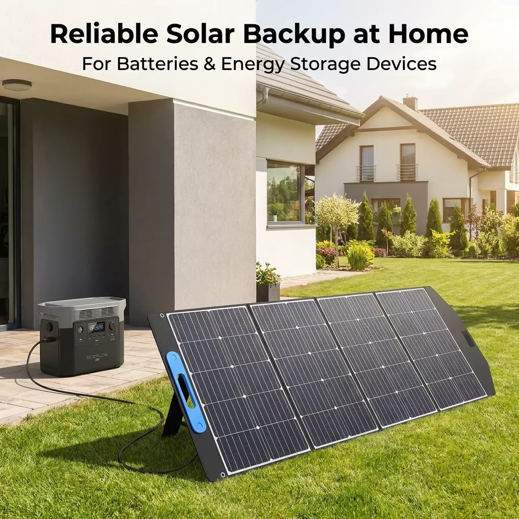18V 500W Monocrystalline Solar Panel Foldable PV Module Portable Power Generator for Outdoor Camping