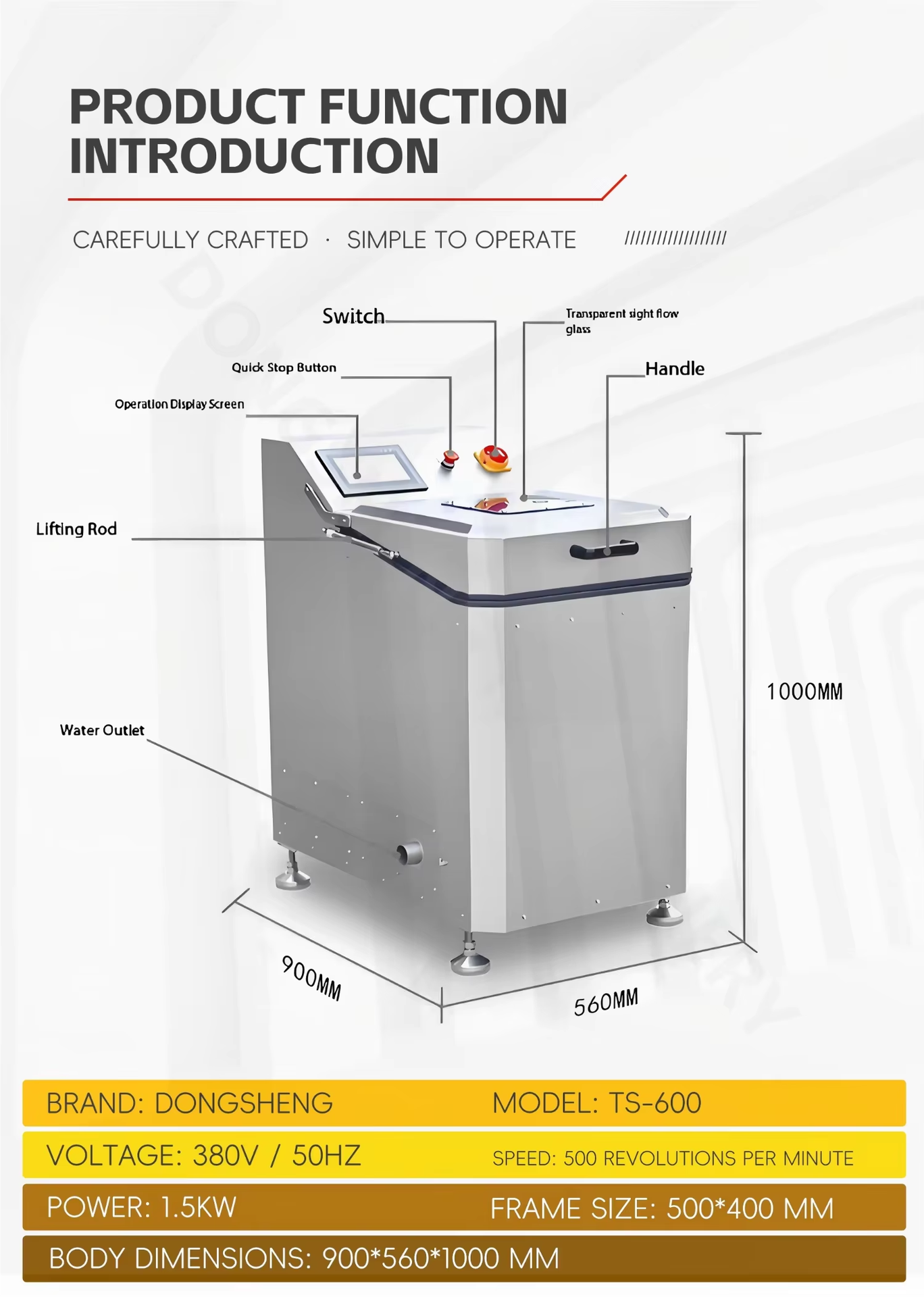 PLC Controlled Salad Spinner Variable Speed Salad Dryer Vegetable Dewatering Machine Commercial Vegetable Centrifuge Dryer