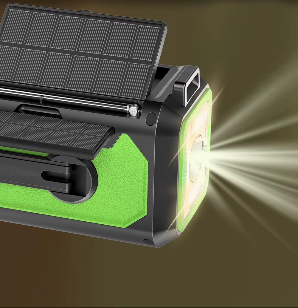 E-commerce Outdoor for Enabled Energy Storage Radio Power Bank Solar-Powered Hand-Crank Charging Plastic Portable Radio