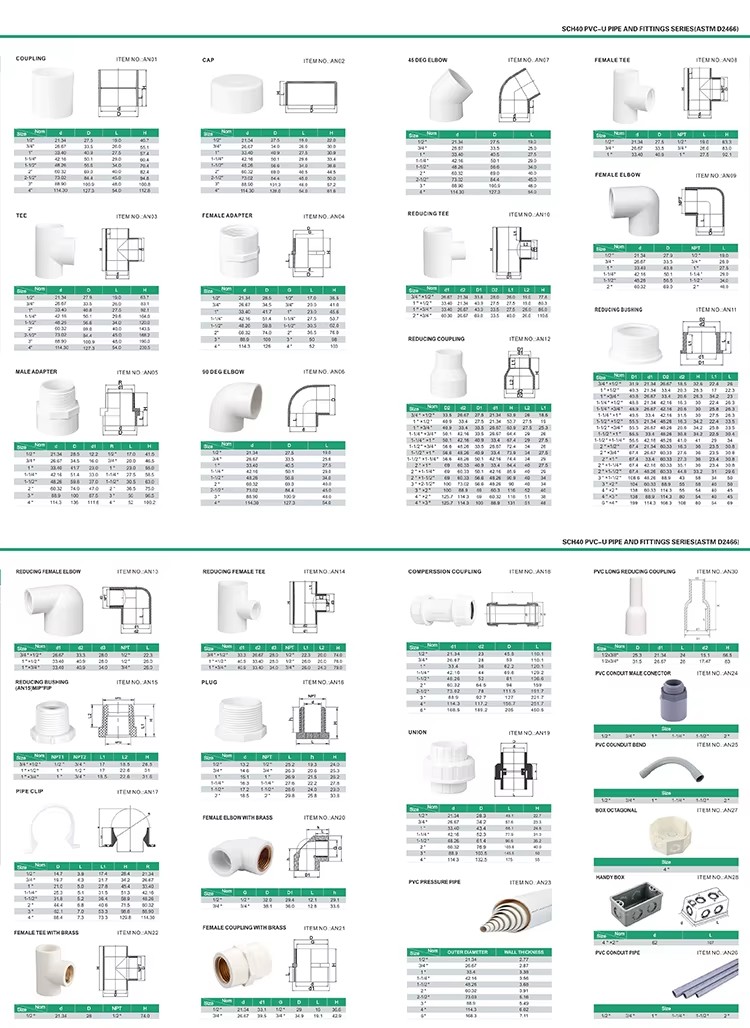 Sam- 1/2 Names Rubber Pvc Elbo Cross Joint Diy Materials Galvanized Elbow Upvc Pvc Pipes and Fittings for Plumbing Plastic