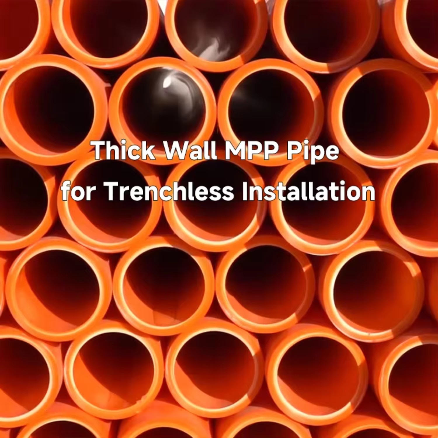 Orange MPP Durable High-Toughness Power Cable Conduit Pipe for Non-Excavation Electrical Protection and Trenchless Installation
