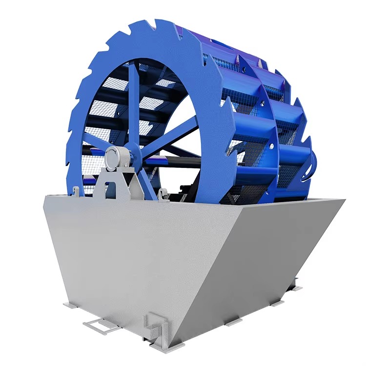 Wheel Bucket Sand Washer 70-300t/h High Output 30kW AC Motor Sand Cleaning Dewatering Grading Machine for Sand