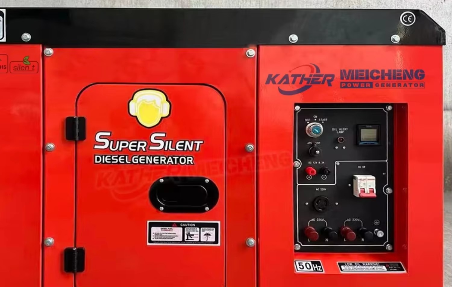 KATHER New Silent Diesel Generator Set 5kw 8kva 10kva 12kva All Copper Alternateur 220v 10kw Silent Generador Electrico Portatil