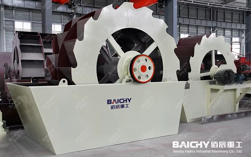50-100tph River Sand and Gravel Processing Wheel Bucket Sand Washing Machine Plant Price Sand Washer Systems for Mine & Quarry