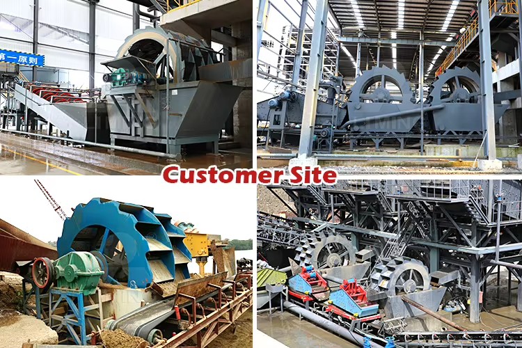 20-350 T/h Customized AC Motor Wheel Bucket Sand Washer Concrete Construction Sand Washing Cleaning Machine