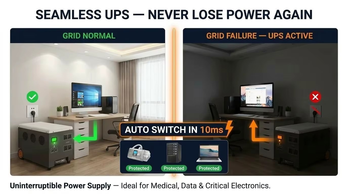 Off Grid Lithium Ion Solar Generator 2400W Portable Power Station Lifepo4 Battery Bank Home Backup Energy Storage Supply for UPS
