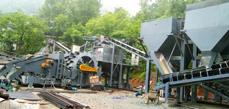 For Mini Portable Gold Silica Sand Screening & Washing Washer Machine 20-250t/h Capacity AC Motor Environment Protected