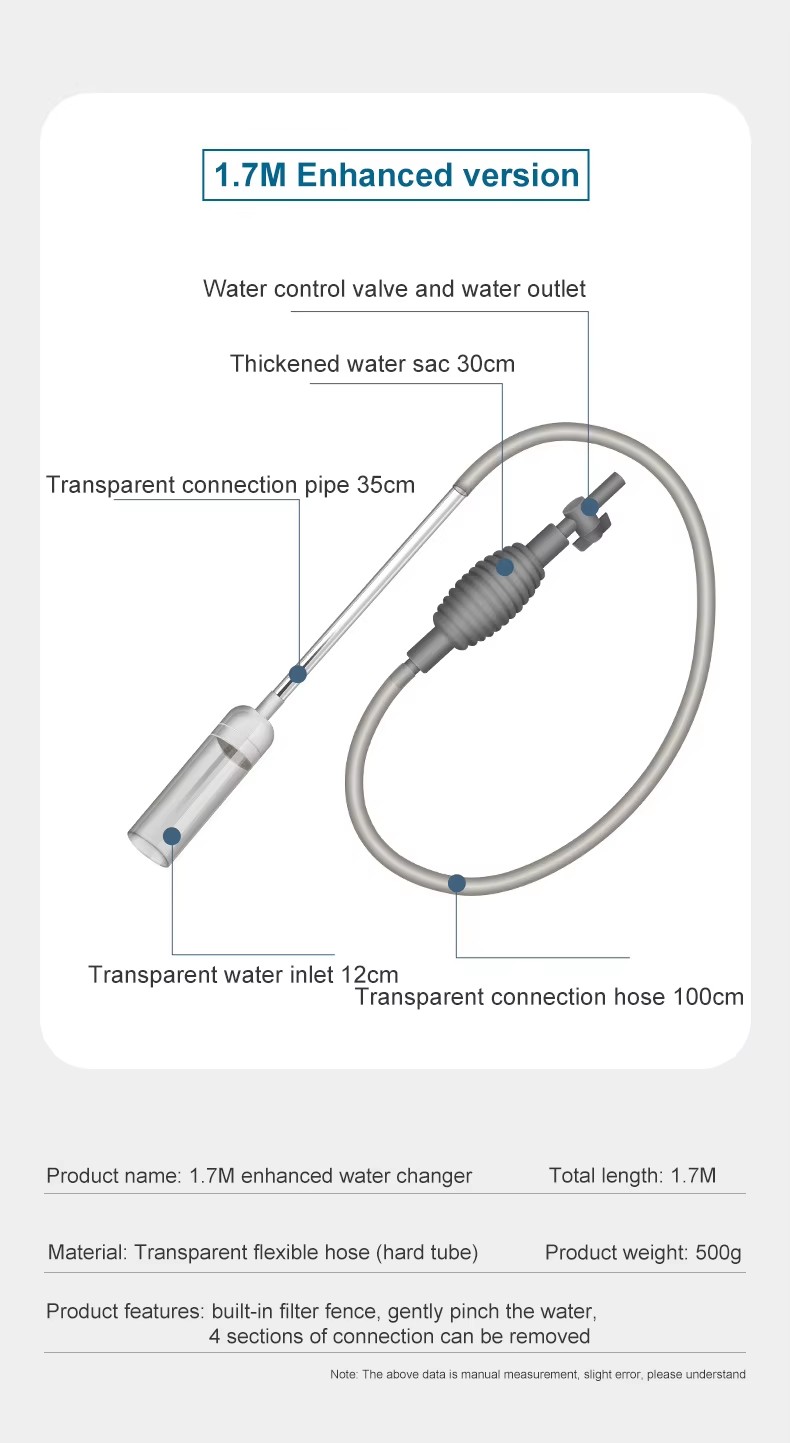 Accessories Manual Exchange Sand Wash Cleaning Aquarium Plastic Gravel Cleaner Fish Waste Remover Water 3