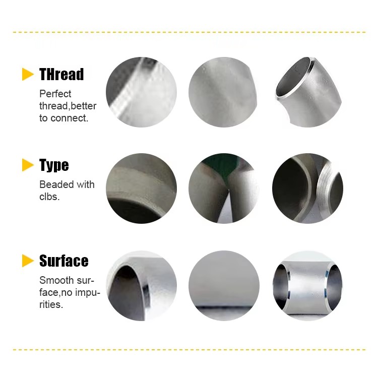 ASTM A403/A403M WP316 Long Radius Elbow 4'' 90 Degree Elbow Stainless Steel Pipe Fitting