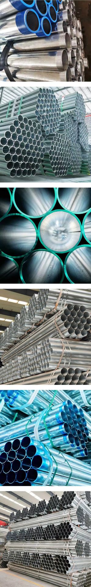 steel pipes 10mm GI Galvanized steel pipes metal building materials carbon round Welded Steel Pipe for Construction