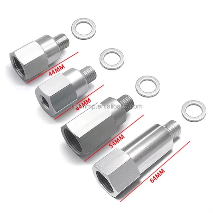 CNC Machined AL6061 Coolant Temp Sensor Adapter M12x1.5 Male to 1/2NPT Female Extended Fitting for LS Series Engine Swap