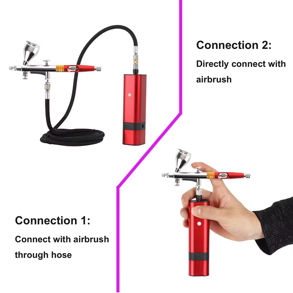 Portable Rechargeable Mini Air Brush Spray Gun Nail Cordless Auto Airbrush Compressor Body Art Wall Painting Tools Airbrush Gun