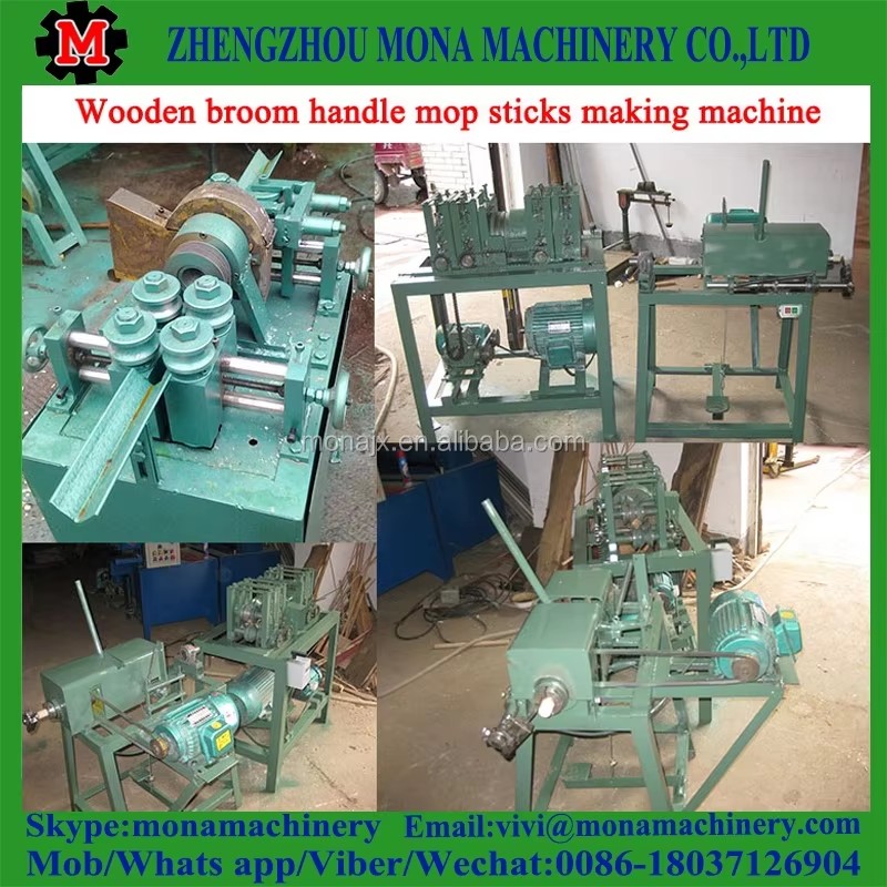 Double Heads Feeding Automation Wood Round Rod Wooden Dowel Stick Making Machine to Make Wooden Broom Handles