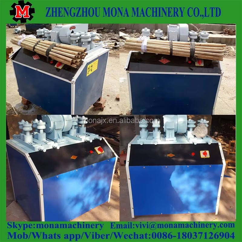 Double Heads Feeding Automation Wood Round Rod Wooden Dowel Stick Making Machine to Make Wooden Broom Handles