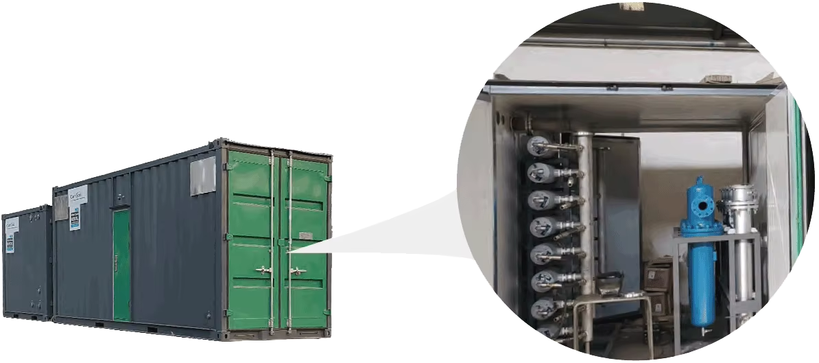 Nitrogen Gas Purging Skid Diesel-drive Generator 350 Bar Adjustable Nitrogen Compressor 1-5000Nm3/h Flow 95%-99.5% Plug