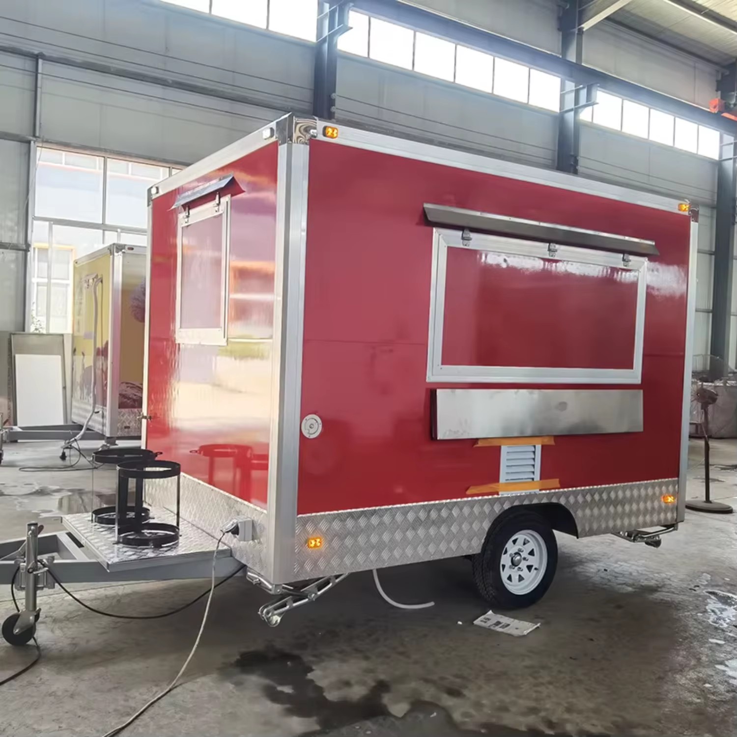 Manufacturing Plant CE Certified Galvanized Sheet Restaurant Food Trucks Towable Food Trailer for Popcorn