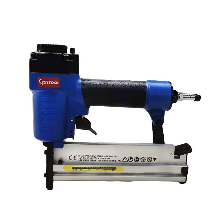 2 in 1 Combi Pneumatic Brad Nail Gun & Stapler GDY-SF5040B Industrial Grade 90K Medium Staplers Gauge 18 Brad Nails 90 Staples