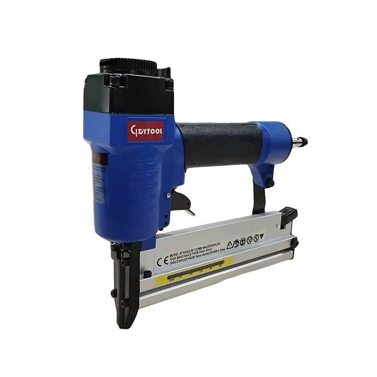 2 in 1 Combi Pneumatic Brad Nail Gun & Stapler GDY-SF5040B Industrial Grade 90K Medium Staplers Gauge 18 Brad Nails 90 Staples
