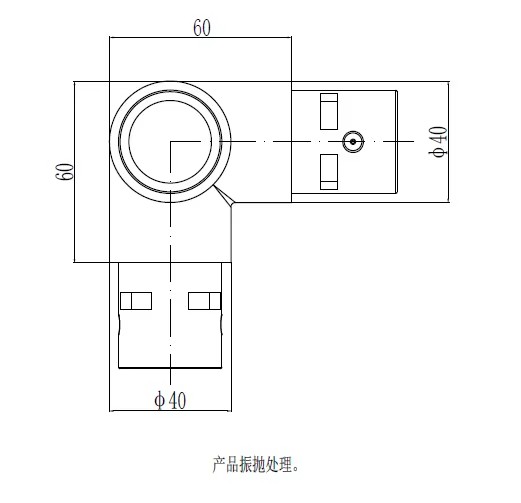 3D Pipe Connector Aluminum Pipe Tube Accessories Joint J40-A07