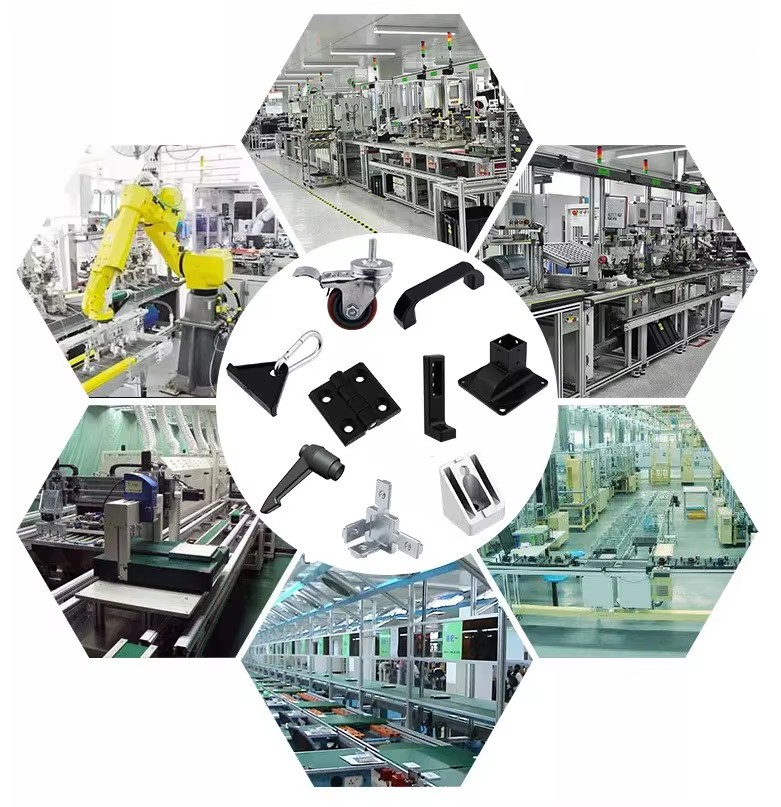 Black Nylon 6/6 Material Hinge