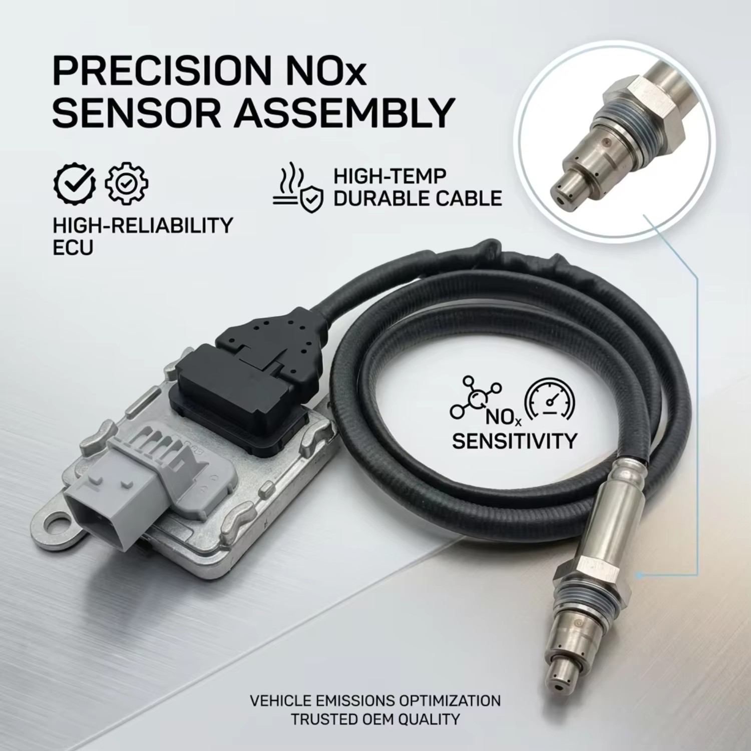 12V TB Nox Sensor A0101532028 for Detroit DD16 Freightliner Cascadia Diesel Exhaust Gas Control 12 Months Warranty