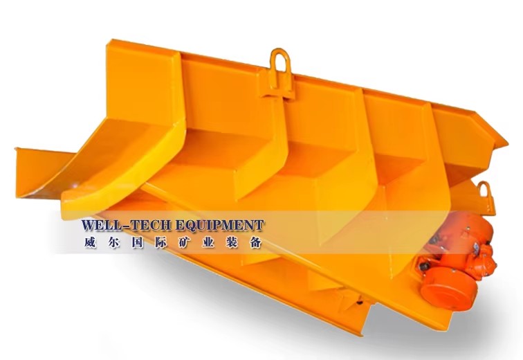 Gandong Vibration Feeder Trough Feeder with Motor for Mining Machinery Ore Feeding & Processing Equipment 25-90t/h Capacity